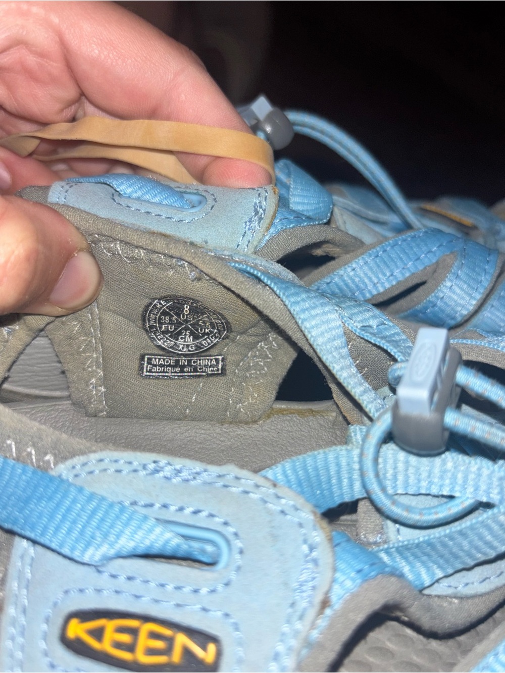Women's Keen Whisper Size 8 Alaskan Blue Gray Waterproof Sandals - Picture 6 of 7